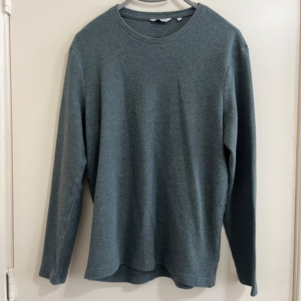 English Laundry Mens Knit Sweater‎ Medium Crewneck Textured Waffle Pullover Norm